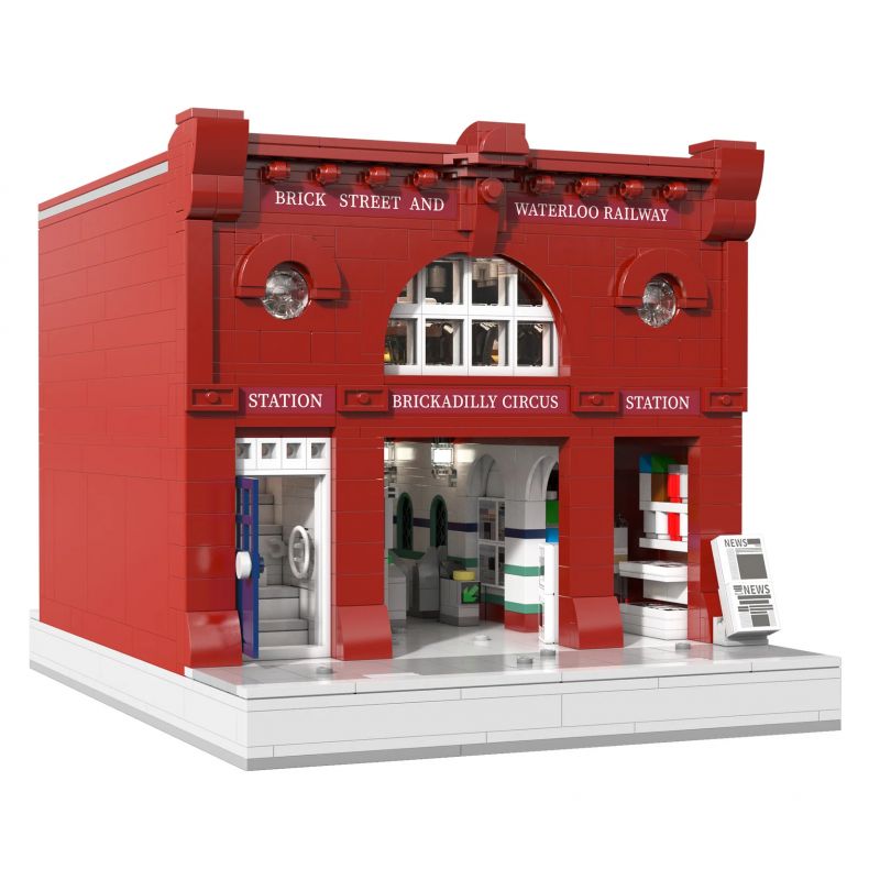 CADA DOUBLEE C66008 66008 non  GA TÀU ĐIỆN NGẦM LUÂN ĐÔN bộ đồ chơi xếp lắp ráp ghép mô hình Modular Buildings LONDON UNDERGROUND Mô Hình Nhà Cửa 1836 khối