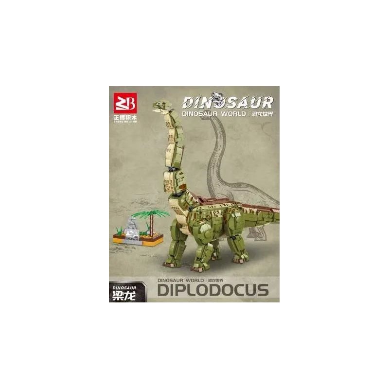 FAIR 8046 non Lego LƯƠNG LONG bộ đồ chơi xếp lắp ráp ghép mô hình Creator Expert DINOSAUR DIPLODOCUS Chuyên Gia Sáng Tạo 1690 khối