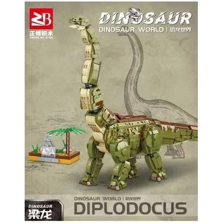 FAIR 8046 non  LƯƠNG LONG bộ đồ chơi xếp lắp ráp ghép mô hình Creator Expert DINOSAUR DIPLODOCUS Chuyên Gia Sáng Tạo 1690 khối