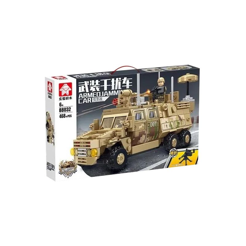 LEYI 88032 non Lego PHƯƠNG TIỆN GÂY NHIỄU VŨ TRANG CHIẾN TRANH THÔNG TIN bộ đồ chơi xếp lắp ráp ghép mô hình Military Army ARMED JAMMING CAR Quân Sự Bộ Đội 468 khối