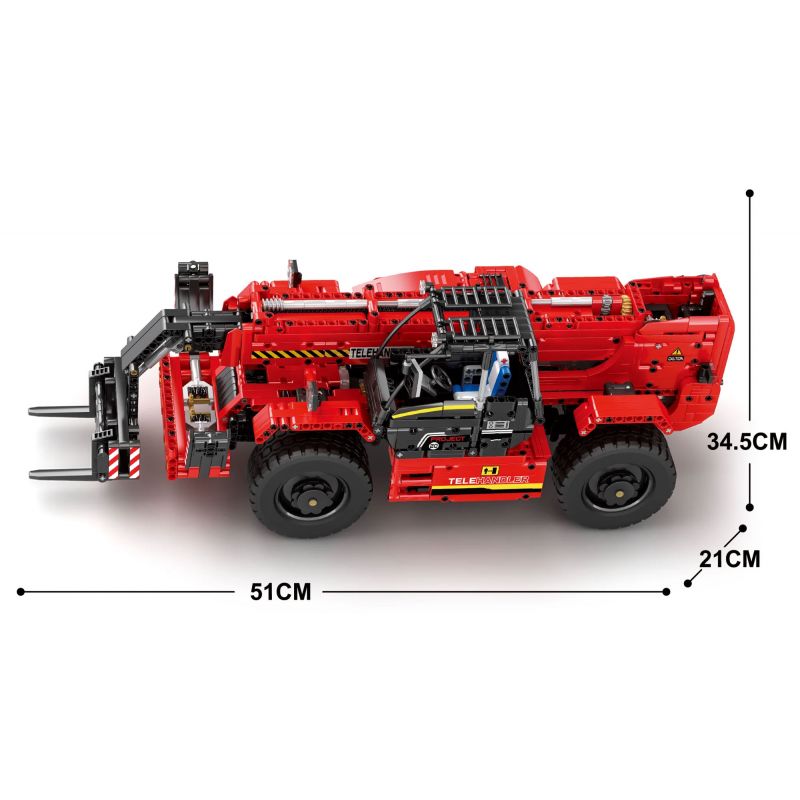 REOBRIX 22020 non  NGƯỜI ĐIỀU KHIỂN TỪ XA bộ đồ chơi xếp lắp ráp ghép mô hình  TELESCOPIC ARM FORKLIFT Kỹ Thuật Công Nghệ Cao Mô Hình Phương Tiện 2260 khối