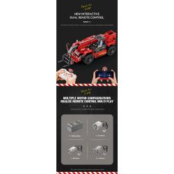 REOBRIX 22020 non  NGƯỜI ĐIỀU KHIỂN TỪ XA bộ đồ chơi xếp lắp ráp ghép mô hình  TELESCOPIC ARM FORKLIFT Kỹ Thuật Công Nghệ Cao Mô Hình Phương Tiện 2260 khối