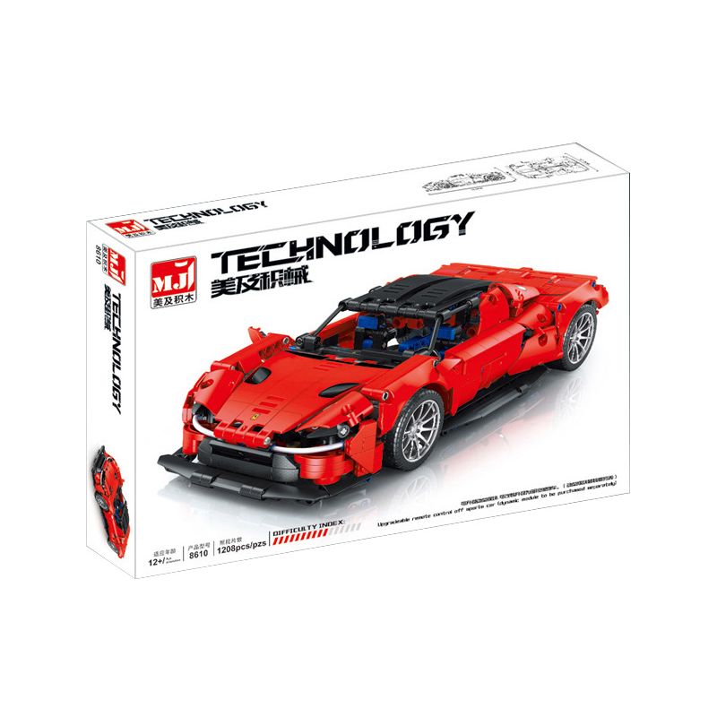 BEAUTY AND 8610 8610A non  FERRARI DAYTONA SP3 bộ đồ chơi xếp lắp ráp ghép mô hình  Kỹ Thuật Công Nghệ Cao Mô Hình Phương Tiện 1208 khối