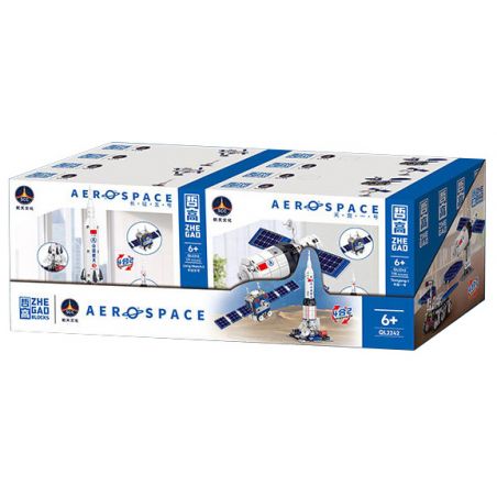 ZHEGAO QL2242 2242 non  LONG MARCH 4 MÔ HÌNH 5 TIANGONG 1 TRẠM VŨ TRỤ ZHURONG bộ đồ chơi xếp lắp ráp ghép mô hình Space AEROSPACE Thám Hiểm Không Gian 709 khối