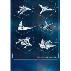 Enlighten 41106 Qman 41106 non  MÁY BAY CHIẾN ĐẤU THIÊN HÀ bộ đồ chơi xếp lắp ráp ghép mô hình Transformers Robot Đại Chiến Người Máy Biến Hình