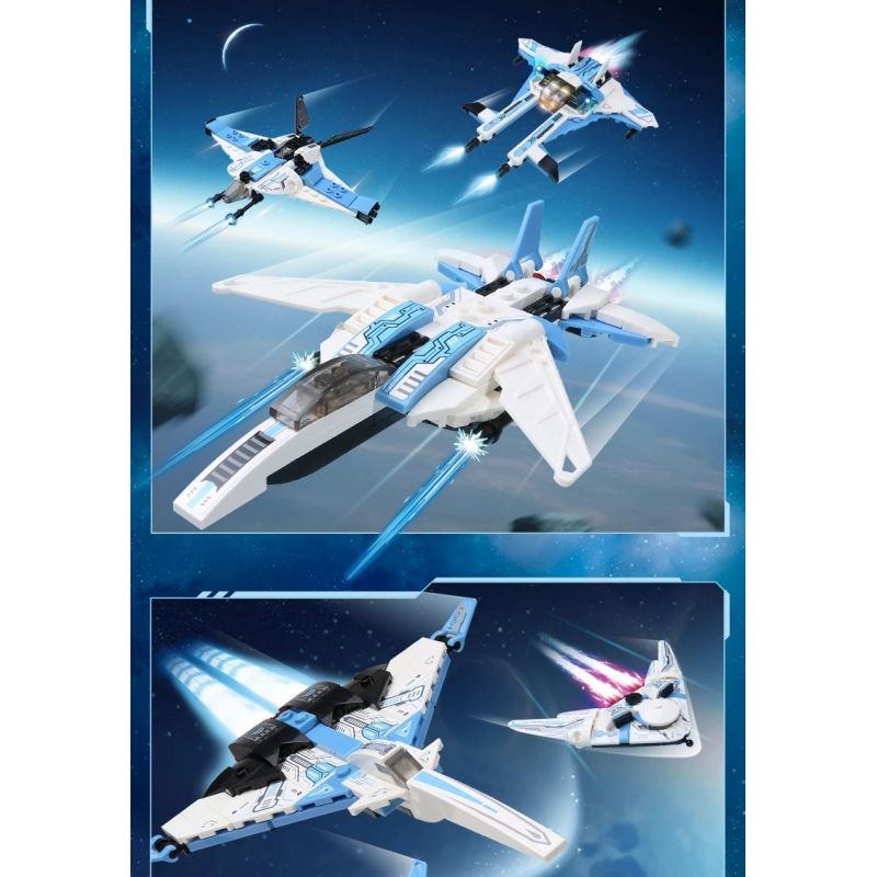 Enlighten 41106 Qman 41106 non  MÁY BAY CHIẾN ĐẤU THIÊN HÀ bộ đồ chơi xếp lắp ráp ghép mô hình Transformers Robot Đại Chiến Người Máy Biến Hình