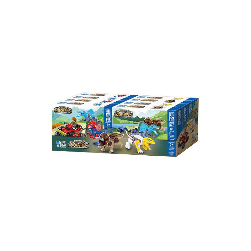 ZHEGAO QL1738 1738 non Lego PHIÊU LƯU THẾ GIỚI KHỦNG LONG 4 LOẠI bộ đồ chơi xếp lắp ráp ghép mô hình DINOSAUR 705 khối