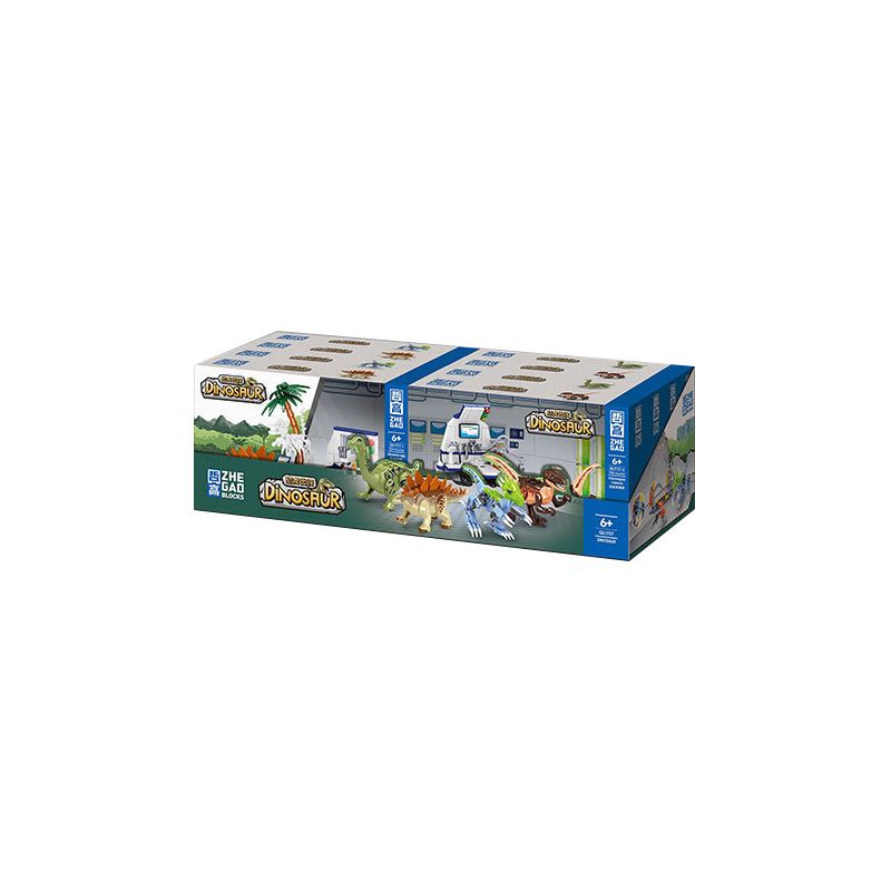 ZHEGAO QL1737 1737 non Lego PHÒNG THÍ NGHIỆM KHỦNG LONG 4 PHONG CÁCH bộ đồ chơi xếp lắp ráp ghép mô hình DINOSAUR 550 khối