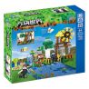 ZHEGAO QL2519 2519 non  NHÀ CỐI XAY GIÓ NƯỚC bộ đồ chơi xếp lắp ráp ghép mô hình Minecraft CUBE WORLD Game Xây Dựng 356 khối