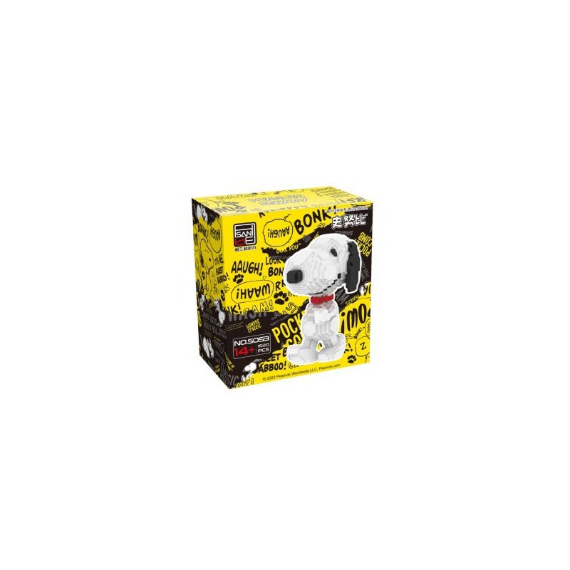 HSANHE CACO S053 non  RÌNH MÒ ĐI BỘ bộ đồ chơi xếp lắp ráp ghép mô hình Movie & Game PEANUTS SNOOPY Phim Và Trò Chơi 1520 khối
