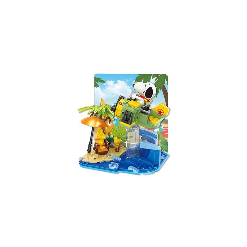 HSANHE CACO S009 non Lego MÁY BAY bộ đồ chơi xếp lắp ráp ghép mô hình Snoopy PEANUTS SNOOPY Chú Chó 278 khối