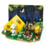 HSANHE CACO S007 non  CẮM TRẠI bộ đồ chơi xếp lắp ráp ghép mô hình Snoopy PEANUTS SNOOPY Chú Chó 318 khối