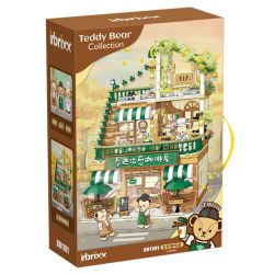 INBRIXX 881101 non  QUÁN CÀ PHÊ CHỮA BỆNH TEDDY bộ đồ chơi xếp lắp ráp ghép mô hình 1381 khối