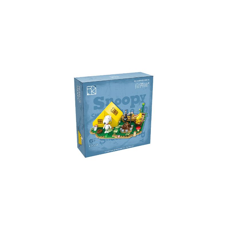 HSANHE CACO S007 non  CẮM TRẠI bộ đồ chơi xếp lắp ráp ghép mô hình Snoopy PEANUTS SNOOPY Chú Chó 318 khối