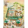 INBRIXX 881101 non  QUÁN CÀ PHÊ CHỮA BỆNH TEDDY bộ đồ chơi xếp lắp ráp ghép mô hình 1381 khối