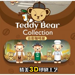INBRIXX 881101 non  QUÁN CÀ PHÊ CHỮA BỆNH TEDDY bộ đồ chơi xếp lắp ráp ghép mô hình 1381 khối