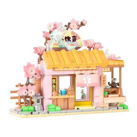 WEKKI 516405 non  TIỆM TRÀ NHỎ MARUKO bộ đồ chơi xếp lắp ráp ghép mô hình