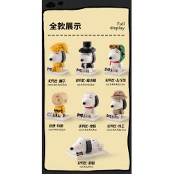 HSANHE CACO S004 non  SNOOPY 7 PHONG CÁCH bộ đồ chơi xếp lắp ráp ghép mô hình Movie & Game PEANUTS SNOOPY Phim Và Trò Chơi