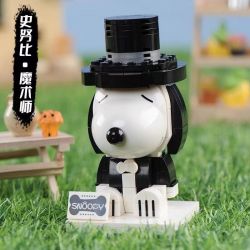 HSANHE CACO S004 non  SNOOPY 7 PHONG CÁCH bộ đồ chơi xếp lắp ráp ghép mô hình Movie & Game PEANUTS SNOOPY Phim Và Trò Chơi