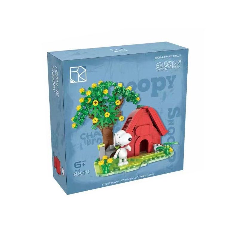 HSANHE CACO S002 non  NGÔI NHÀ MÀU ĐỎ SNOOPY CẢNH bộ đồ chơi xếp lắp ráp ghép mô hình PEANUTS SNOOPY Chú Chó 315 khối