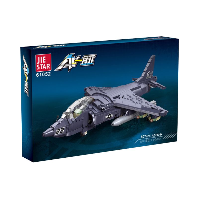 JIESTAR 61052 non  MÁY BAY CƯỜNG KÍCH AV-8 SEA HARRIER II bộ đồ chơi xếp lắp ráp ghép mô hình Frozen AV-8 II Nữ Hoàng Băng Giá 807 khối