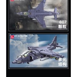 JIESTAR 61052 non  MÁY BAY CƯỜNG KÍCH AV-8 SEA HARRIER II bộ đồ chơi xếp lắp ráp ghép mô hình Frozen AV-8 II Nữ Hoàng Băng Giá 807 khối