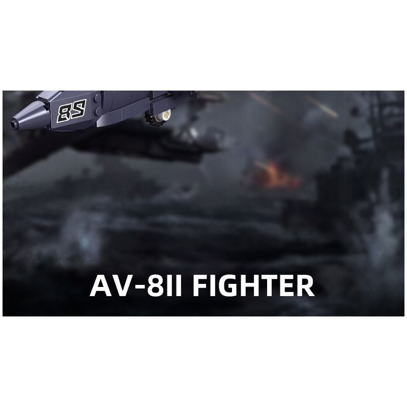 JIESTAR 61052 non  MÁY BAY CƯỜNG KÍCH AV-8 SEA HARRIER II bộ đồ chơi xếp lắp ráp ghép mô hình Frozen AV-8 II Nữ Hoàng Băng Giá 807 khối