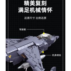 JIESTAR 61052 non  MÁY BAY CƯỜNG KÍCH AV-8 SEA HARRIER II bộ đồ chơi xếp lắp ráp ghép mô hình Frozen AV-8 II Nữ Hoàng Băng Giá 807 khối
