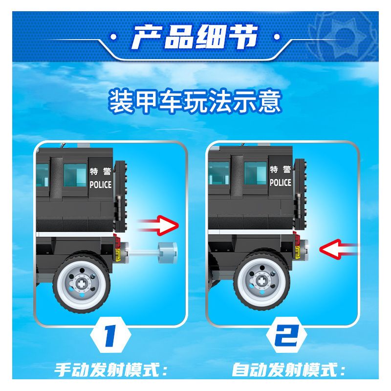 GUDI 10206 non  HOẠT ĐỘNG CỨU HỘ BÃO bộ đồ chơi xếp lắp ráp ghép mô hình Police LIVIN'CITY Cảnh Sát 903 khối