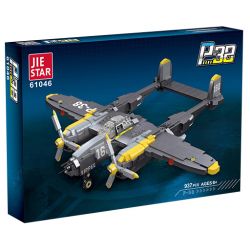 JIESTAR 61046 non  MÁY BAY CHIẾN ĐẤU P-38 tỷ lệ 1:14 bộ đồ chơi xếp lắp ráp ghép mô hình Military Army Quân Sự Bộ Đội 937 khối