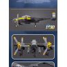 JIESTAR 61046 non  MÁY BAY CHIẾN ĐẤU P-38 tỷ lệ 1:14 bộ đồ chơi xếp lắp ráp ghép mô hình Military Army Quân Sự Bộ Đội 937 khối