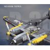 JIESTAR 61046 non  MÁY BAY CHIẾN ĐẤU P-38 tỷ lệ 1:14 bộ đồ chơi xếp lắp ráp ghép mô hình Military Army Quân Sự Bộ Đội 937 khối