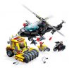 GUDI 10205 non  ĐUỔI DIỀU HÂU ĐEN bộ đồ chơi xếp lắp ráp ghép mô hình Police LIVIN'CITY Cảnh Sát 660 khối