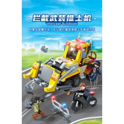 GUDI 10204 non  CHẶN XE ???I CÓ VŨ TRANG bộ đồ chơi xếp lắp ráp ghép mô hình Police LIVIN'CITY Cảnh Sát 358 khối