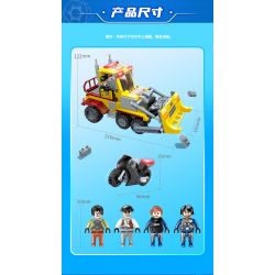 GUDI 10204 non  CHẶN XE ???I CÓ VŨ TRANG bộ đồ chơi xếp lắp ráp ghép mô hình Police LIVIN'CITY Cảnh Sát 358 khối