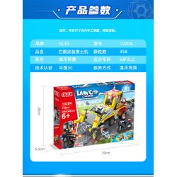 GUDI 10204 non  CHẶN XE ???I CÓ VŨ TRANG bộ đồ chơi xếp lắp ráp ghép mô hình Police LIVIN'CITY Cảnh Sát 358 khối