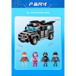 GUDI 10203 non  CUỘC TẤN CÔNG HUMVEE bộ đồ chơi xếp lắp ráp ghép mô hình Police LIVIN'CITY Cảnh Sát 356 khối