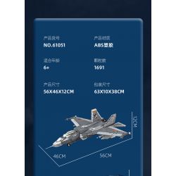 JIESTAR 61051 non  TIÊM KÍCH TÀNG HÌNH J-31 tỷ lệ 1:14 bộ đồ chơi xếp lắp ráp ghép mô hình Military Army FC-31 Quân Sự Bộ Đội 1691 khối