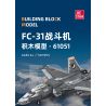 JIESTAR 61051 non  TIÊM KÍCH TÀNG HÌNH J-31 tỷ lệ 1:14 bộ đồ chơi xếp lắp ráp ghép mô hình Military Army FC-31 Quân Sự Bộ Đội 1691 khối
