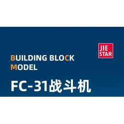 JIESTAR 61051 non  TIÊM KÍCH TÀNG HÌNH J-31 tỷ lệ 1:14 bộ đồ chơi xếp lắp ráp ghép mô hình Military Army FC-31 Quân Sự Bộ Đội 1691 khối