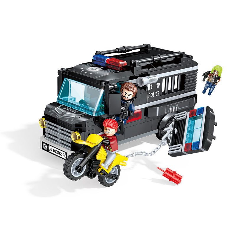 GUDI 10202 non Lego CUỘC KHỦNG HOẢNG TÙ NHÂN bộ đồ chơi xếp lắp ráp ghép mô hình Police LIVIN'CITY Cảnh Sát 263 khối