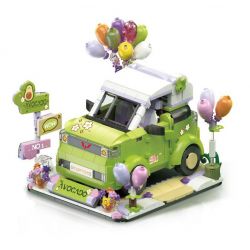 TOP TOY 2101 non  BƠ TƯƠI WULING MINIEV bộ đồ chơi xếp lắp ráp ghép mô hình Racers FRESH AVOCADO Đua Tốc Độ