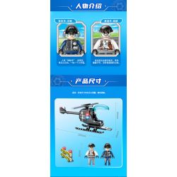 GUDI 10201 non  HỘP TRƯNG BÀY CẢNH SÁT ĐẶC NHIỆM THÀNH PHỐ 4 KIỂU bộ đồ chơi xếp lắp ráp ghép mô hình City LIVIN'CITY 464 khối