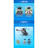 GUDI 10201 non  HỘP TRƯNG BÀY CẢNH SÁT ĐẶC NHIỆM THÀNH PHỐ 4 KIỂU bộ đồ chơi xếp lắp ráp ghép mô hình City LIVIN'CITY 464 khối
