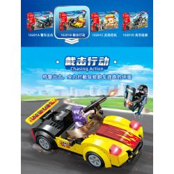 GUDI 10201 non  HỘP TRƯNG BÀY CẢNH SÁT ĐẶC NHIỆM THÀNH PHỐ 4 KIỂU bộ đồ chơi xếp lắp ráp ghép mô hình City LIVIN'CITY 464 khối