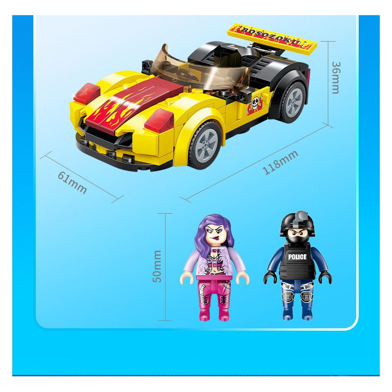 GUDI 10201 non  HỘP TRƯNG BÀY CẢNH SÁT ĐẶC NHIỆM THÀNH PHỐ 4 KIỂU bộ đồ chơi xếp lắp ráp ghép mô hình City LIVIN'CITY 464 khối