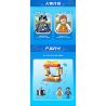 GUDI 10201 non  HỘP TRƯNG BÀY CẢNH SÁT ĐẶC NHIỆM THÀNH PHỐ 4 KIỂU bộ đồ chơi xếp lắp ráp ghép mô hình City LIVIN'CITY 464 khối