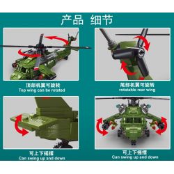 LWCK 90051 non  TRỰC THĂNG Z-20 bộ đồ chơi xếp lắp ráp ghép mô hình Military Army ARMY OF PEACE Z-20 HELICOPTER Quân Sự Bộ Đội 600 khối