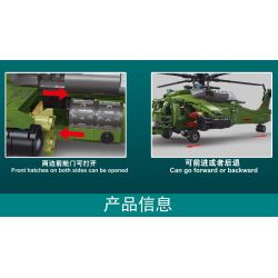 LWCK 90051 non  TRỰC THĂNG Z-20 bộ đồ chơi xếp lắp ráp ghép mô hình Military Army ARMY OF PEACE Z-20 HELICOPTER Quân Sự Bộ Đội 600 khối