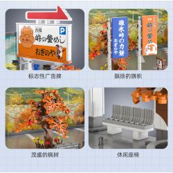 CADA DOUBLEE C61034 61034 non  ĐIỂM DỪNG NAKASENDO KAMAMESHI TẠI ĐÈO bộ đồ chơi xếp lắp ráp ghép mô hình Creator Sáng Tạo 910 khối